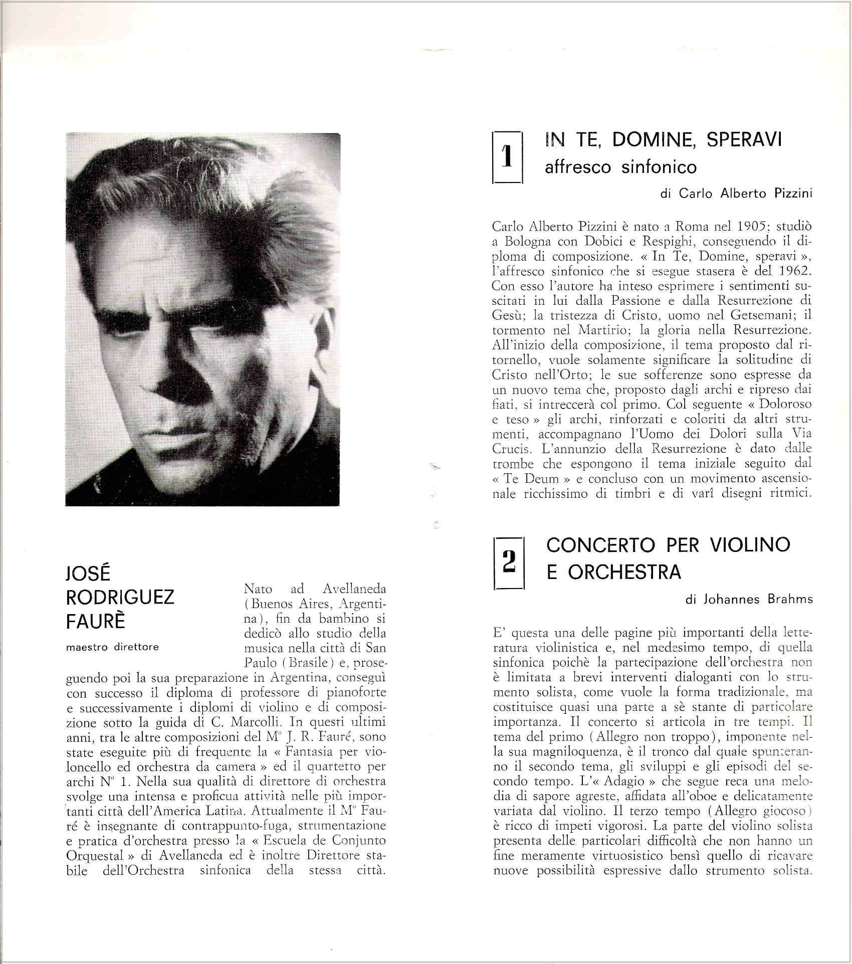 Concerto diretto da Jos Rodriguez Faure a Catania il 23 Dicembre 1965 (2)