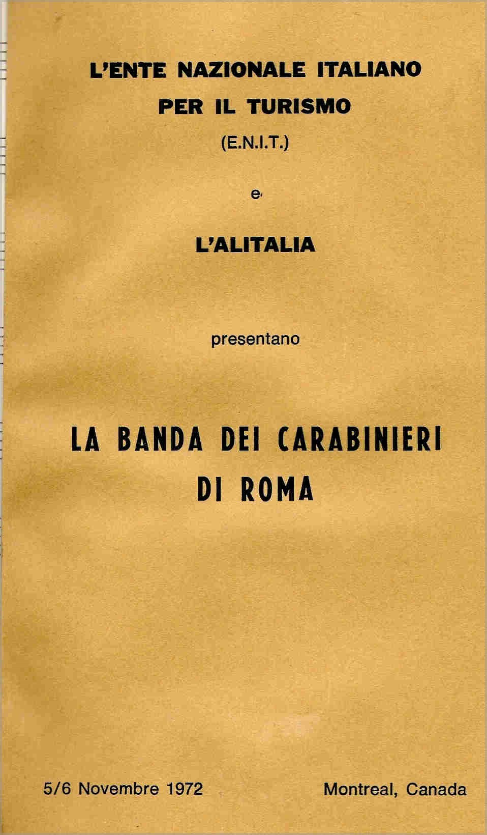 Concerto diretto da Vincenzo Borgia a Montreal il 6 Novembre 1972 (1)