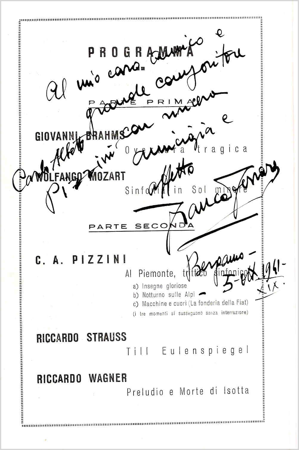Ferrara - Concerto  diretto da F.Ferrara il 5 Ottobre 1941(2)