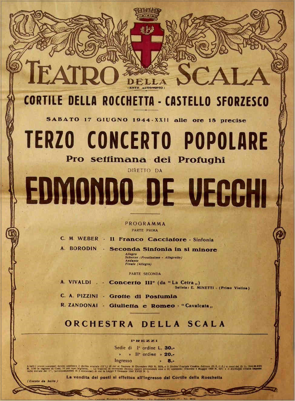Milano, La Scala 17 Giugno 1944